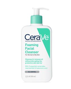  CeraVe Acne Treatment Bundle - Contains CeraVe Resurfacing  Retinol Serum (1 fl oz), CeraVe Acne Foaming Cream Cleanser (5 fl oz), and CeraVe  Acne Control Gel (1.35 fl oz) - With