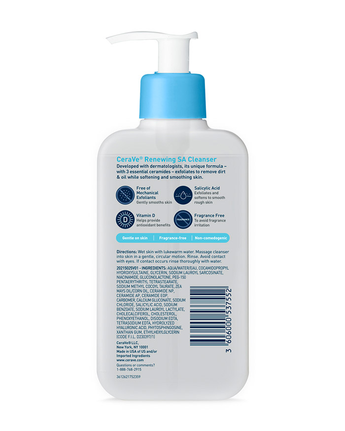 Renewing SA Salicylic Acid Cleanser Face Wash CeraVe