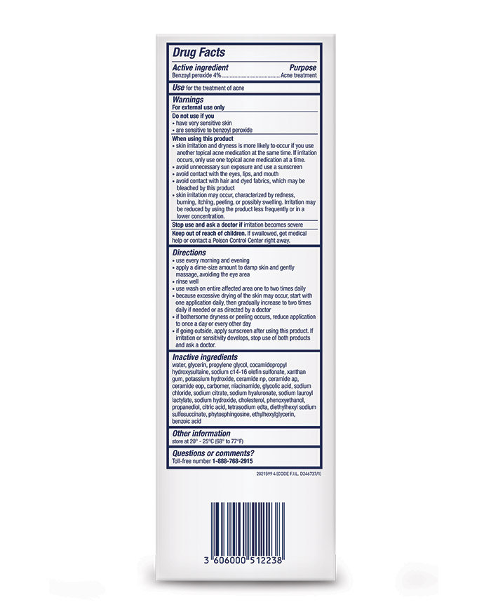 Acne Foaming Cream Cleanser Benzoyl Peroxide Treatment CeraVe