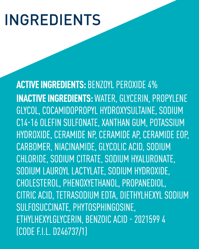 Cerave benzoyl on sale peroxide cleanser