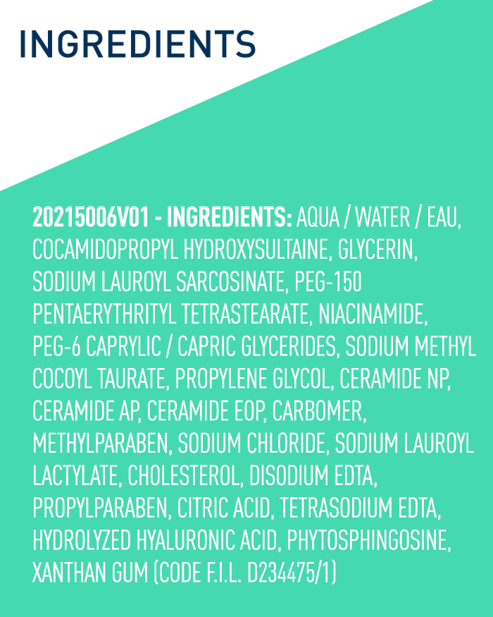 Cerave foaming sale facial cleanser ingredients