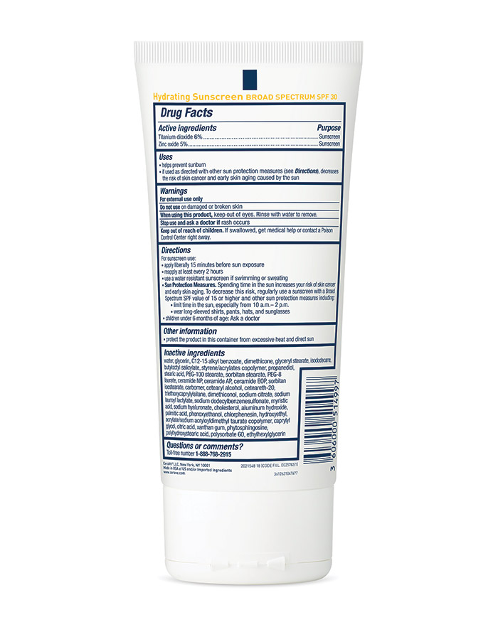 cerave spf ingredients