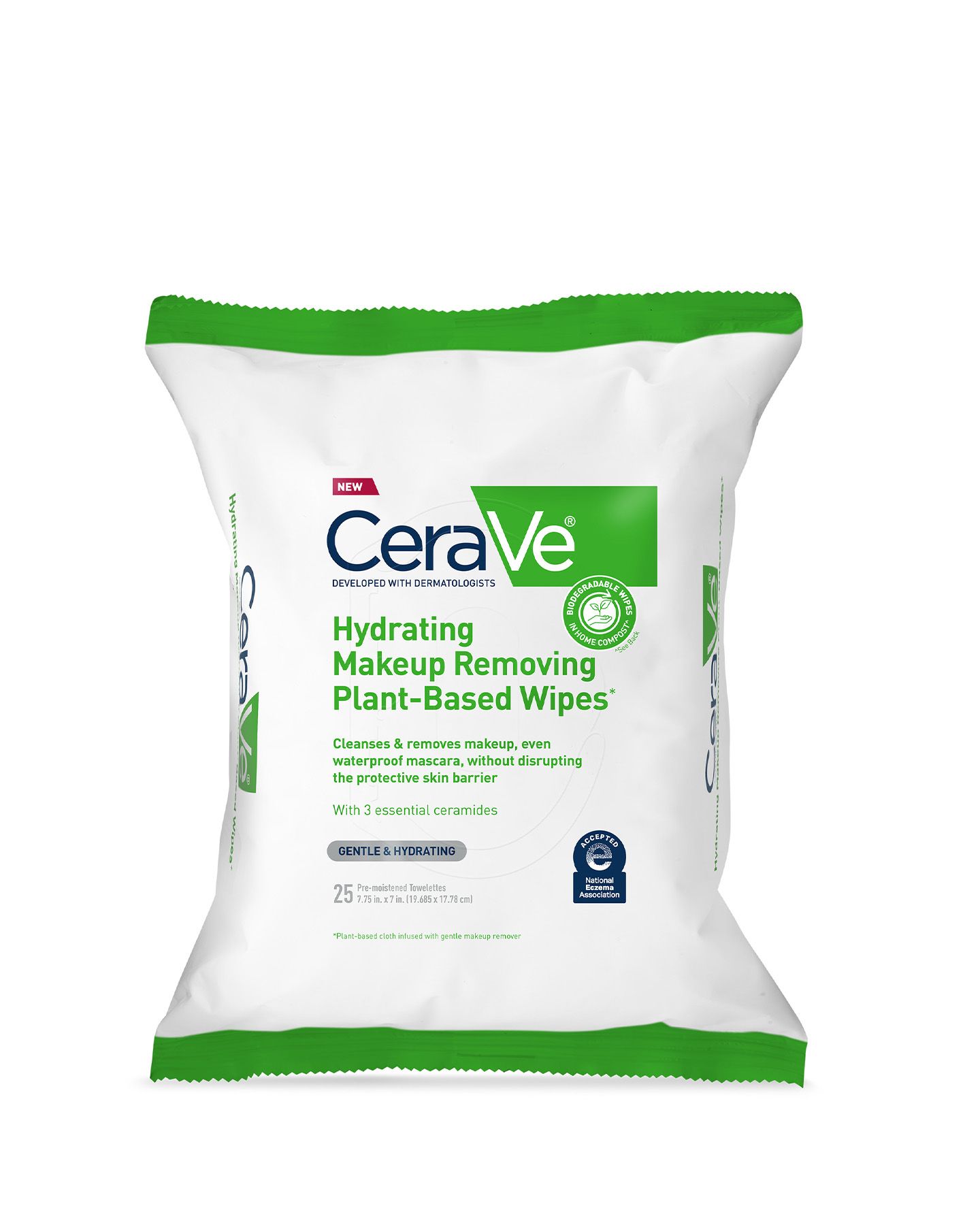 Hydrating Makeup Remover Plant-Based Wipes | CeraVe