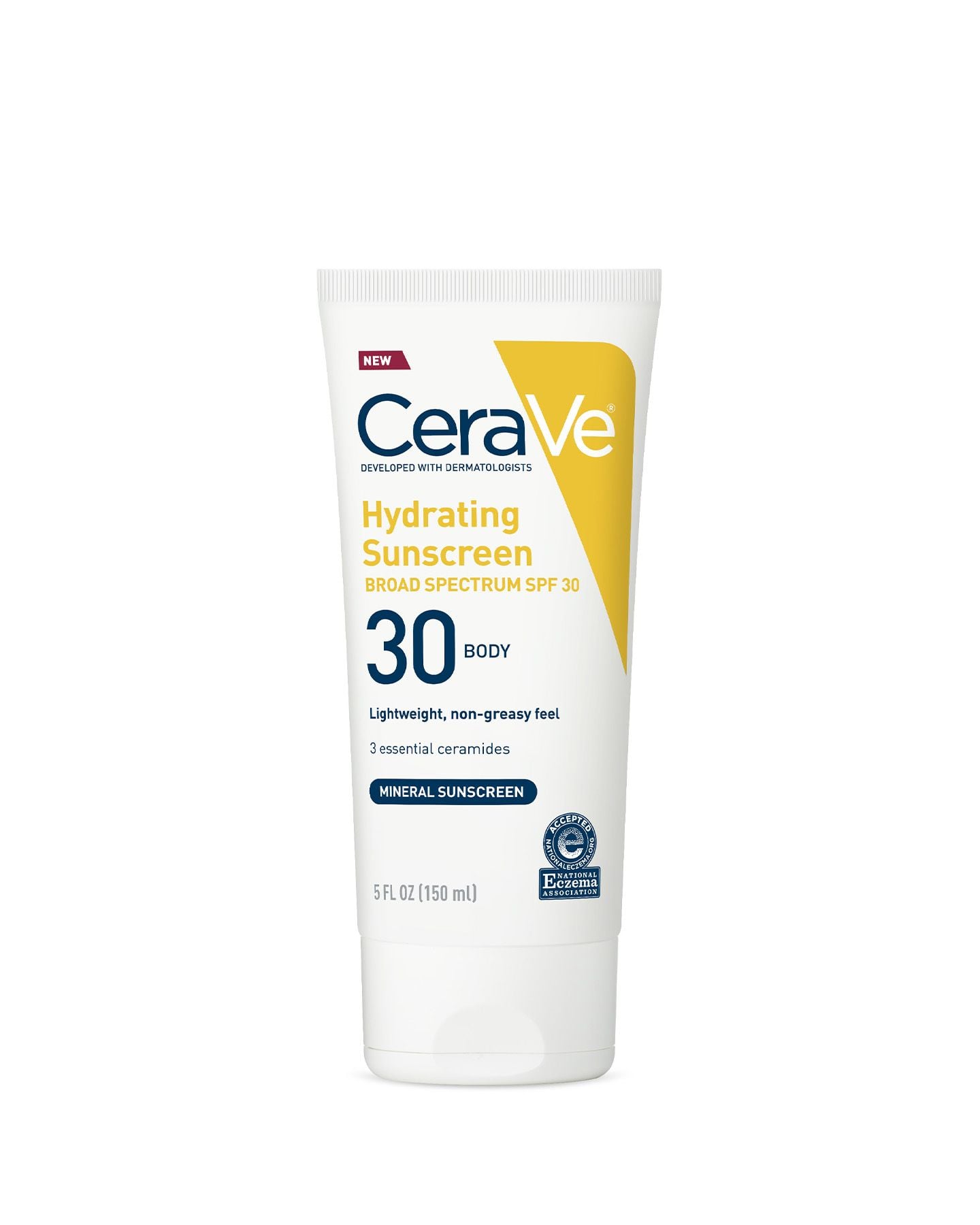 CeraVe Hydrating Mineral Sunscreen SPF 30 Body Lotion, 5 oz lotion