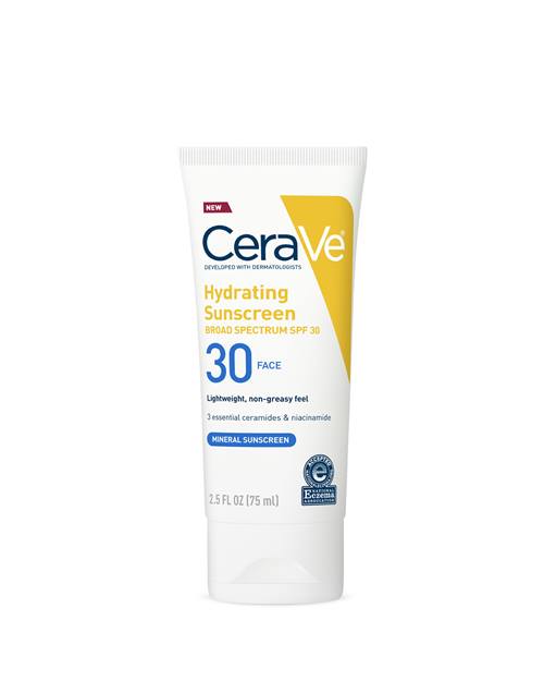 CeraVe Sunscreen Face Hydrating Mineral Sunscreen Face Lotion Spf