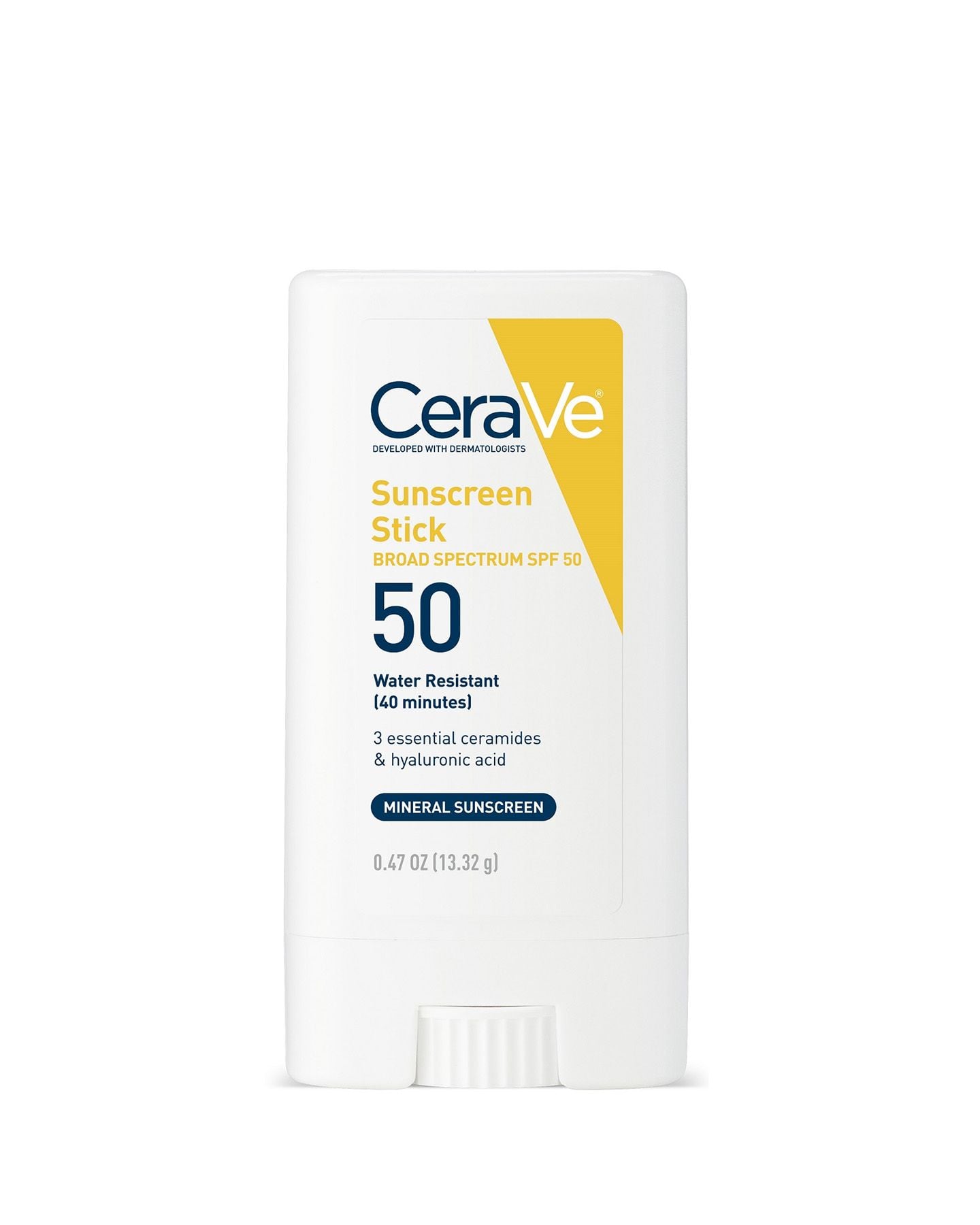 CeraVe Mineral Sunscreen Stick SPF 50, 0.47 oz stick