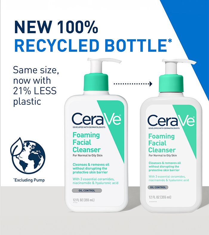 Foaming Facial Cleanser for Normal to Oily Skin| CeraVe