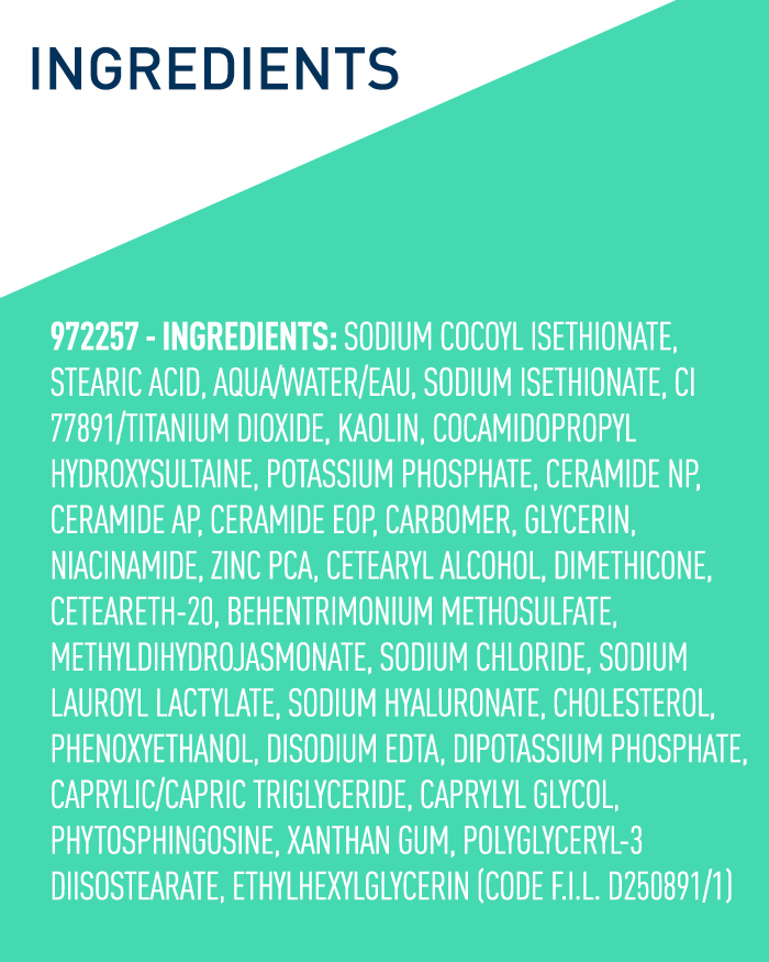 Foaming Cleanser Bar for Normal to Oily Skin SoapFree CeraVe