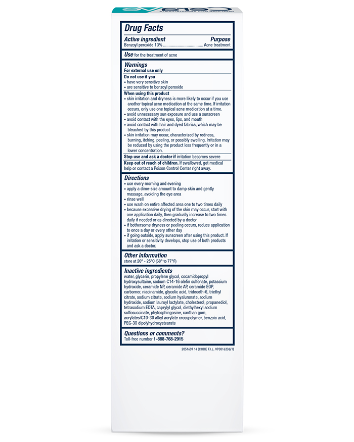 Acne Foaming Cream Wash 10 Benzoyl Peroxide CeraVe