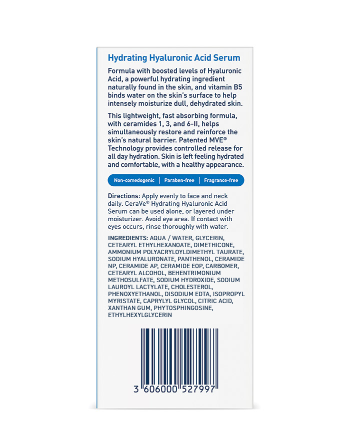 Hydrating Hyaluronic Acid Serum CeraVe
